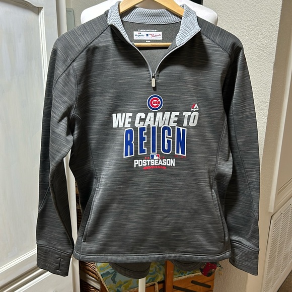 Majestic Chicago Cubs ThermaBase We Came to Reign women’s gray sweatshirt - Picture 1 of 4